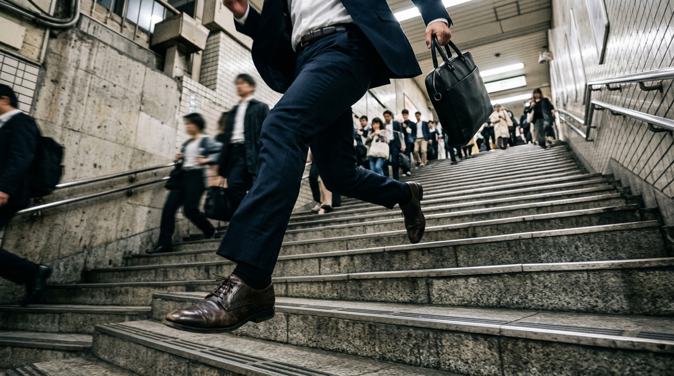 階段の駆け上がり